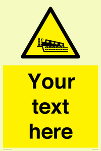 Custom warning grounding narrow boat on lock cill